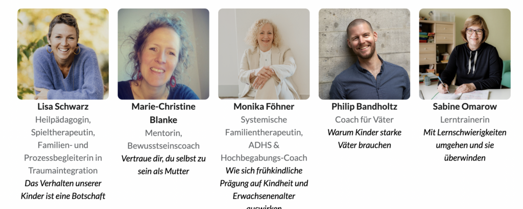 4 -SpeakerInnen des Kongresses Kraftquelle Kids mit Stark ins Neue Jennifer Gorny